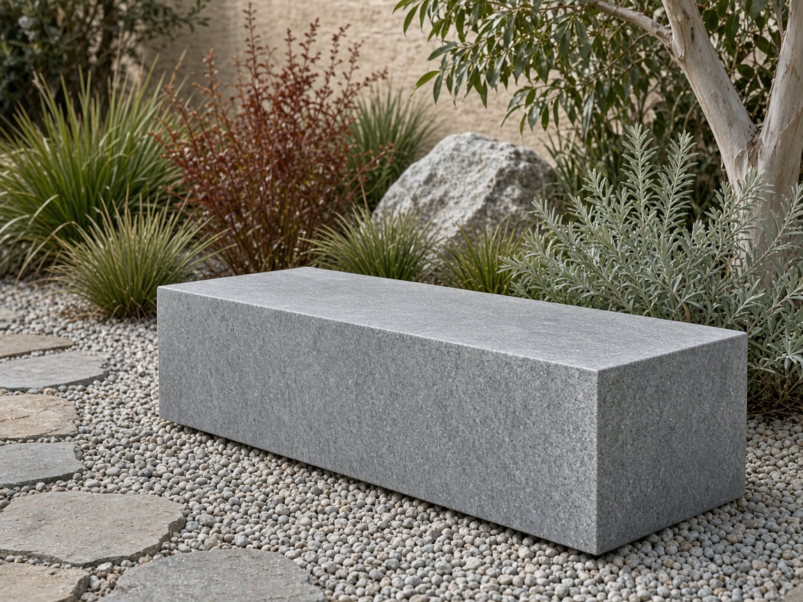 Granite outdoor bench